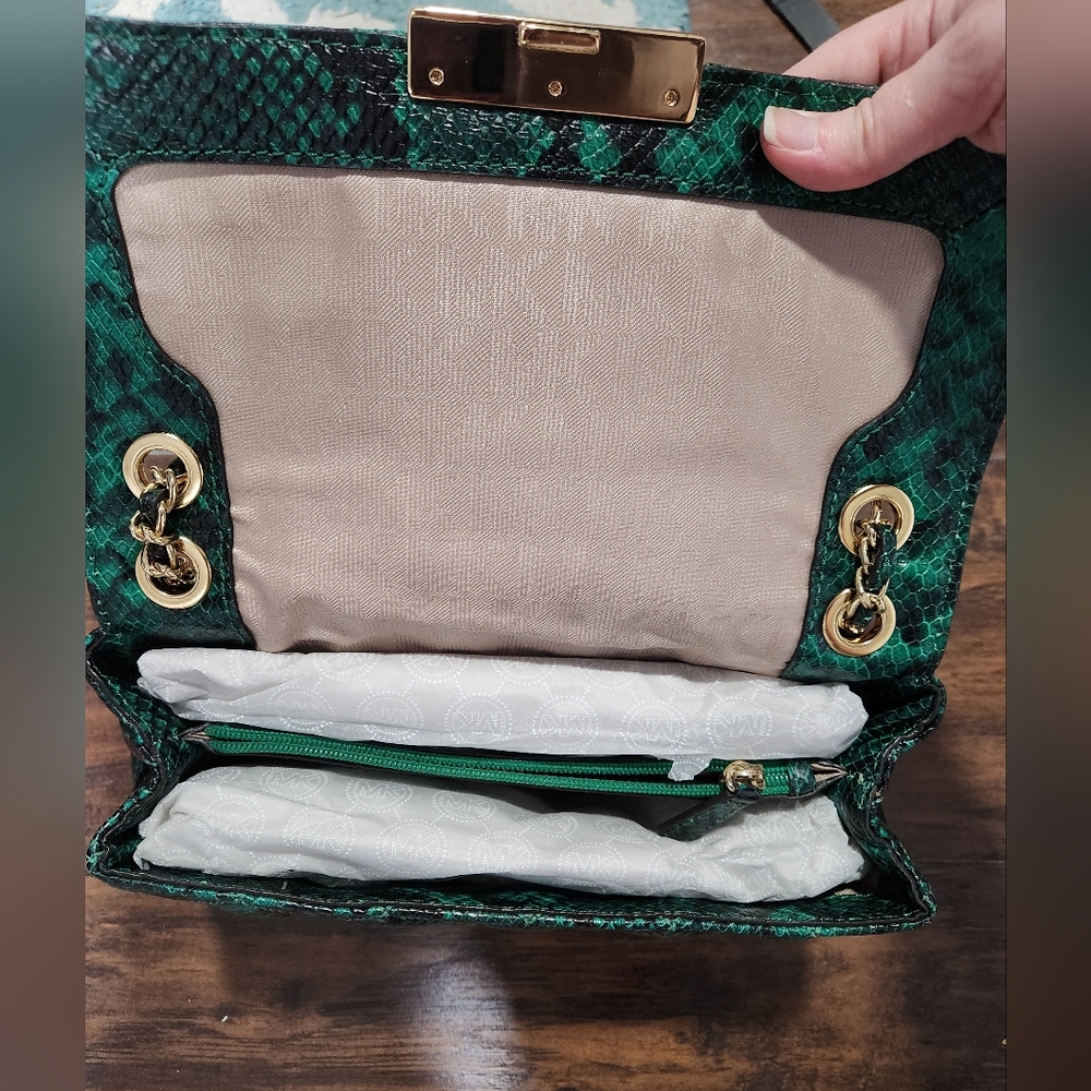 Michael Kors Green Snake Crossbody - Picture 9 of 15